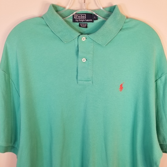 Polo Ralph Lauren Green Polo Shirt Large - Picture 6 of 16